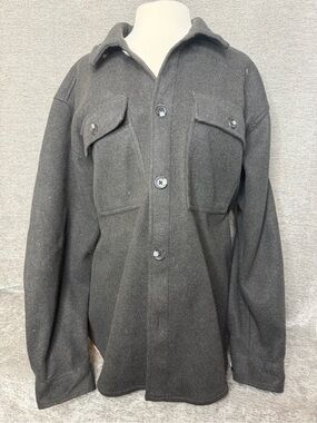 Forever 21 Men's Charcoal Black Military Field Jacket